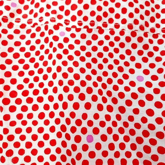 Designed Crafted Gap Fitted Boy Friend White Red Polka Dot Shirt Top Women, L - Picture 3 of 8